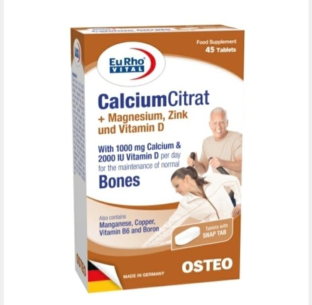 بياب تحلیل المغذيات الكامل Calcium Citrate Eu Rho VITAL