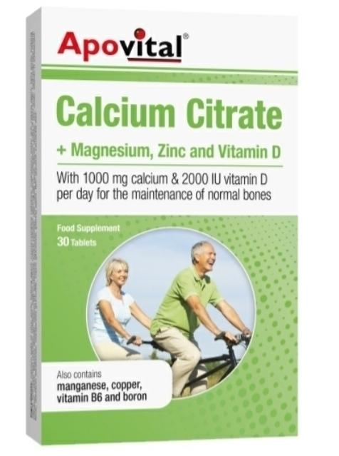 بياب تحلیل المغذيات الكامل Apovital® Calcium Citrate
