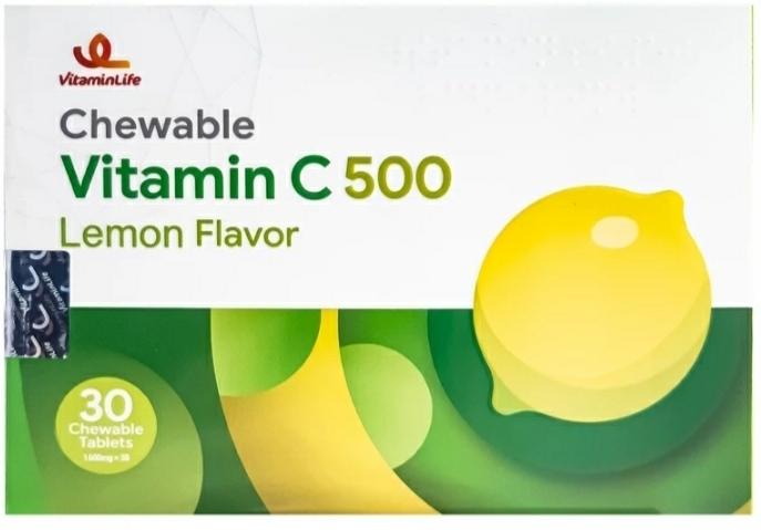 BeeaaB HealtH nutritional analysis of Vitamin C 500 Vitaminlife