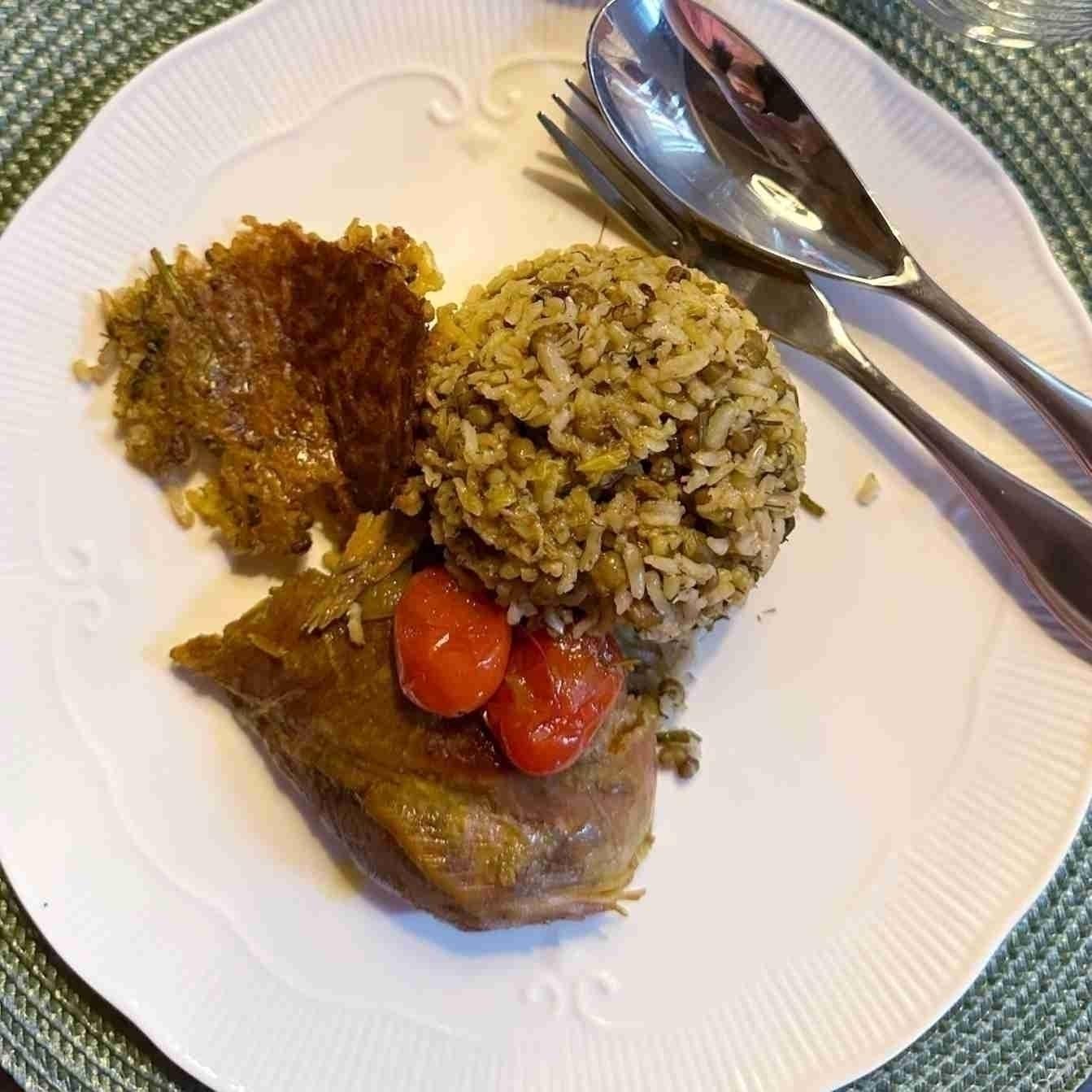 Mung beans and Rice with Turkey Meat