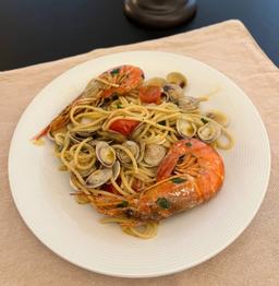 Pasta Vongole e Gamberetti