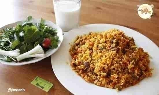 فاصوليا خضراء مع رز