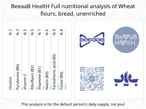 بياب تحلیل المغذيات الكامل طحين قمح خاص للخبز