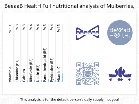 BeeaaB HealtH Analisi nutrizionale completa di Mirtilli bianchi crudi