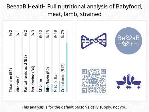 BeeaaB HealtH Analisi nutrizionale completa di Lamb Puree Baby Food