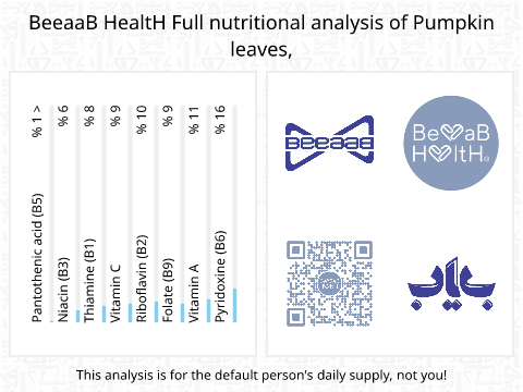 BeeaaB HealtH Analisi nutrizionale completa di Foglie di zucca crude
