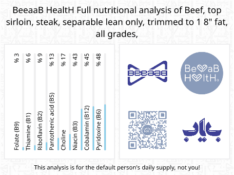 BeeaaB HealtH Analisi nutrizionale completa di Bistecca di controfiletto di manzo cruda