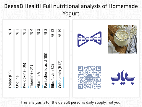 BeeaaB HealtH Analisi nutrizionale completa di Homemade Yogurt
