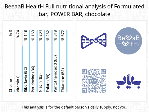 BeeaaB HealtH Analisi nutrizionale completa di Barretta di cioccolato, marca Power Bar