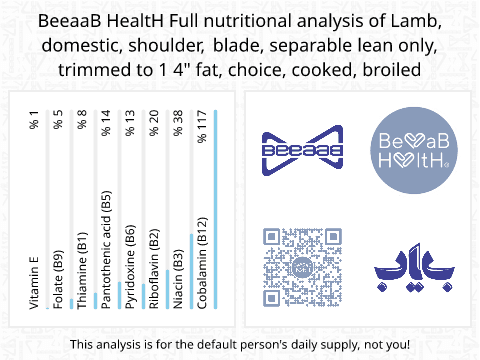 BeeaaB HealtH Analisi nutrizionale completa di Stufato di agnello brasato