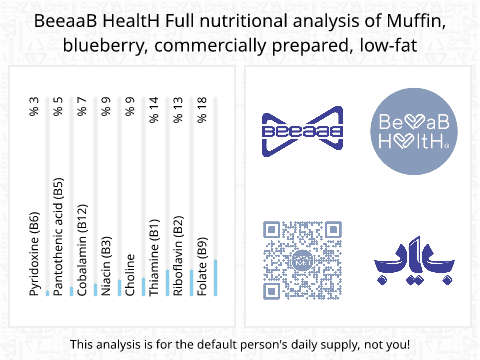 BeeaaB HealtH Analisi nutrizionale completa di Muffin ai mirtilli