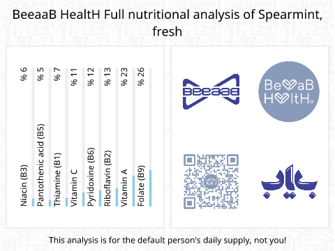 بياب تحلیل المغذيات الكامل النعناع الطازج