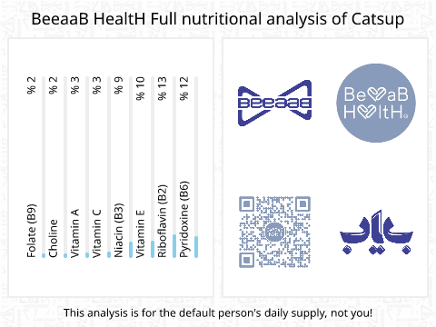BeeaaB HealtH Analisi nutrizionale completa di Salsa di pomodoro (ketchup)