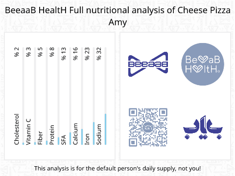 BeeaaB HealtH Analisi nutrizionale completa di Pizza al formaggio marca Ami