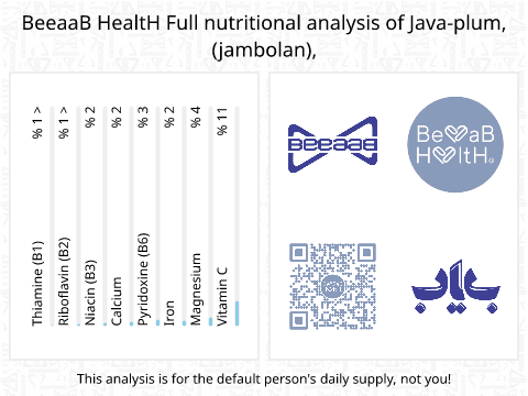 BeeaaB HealtH Analisi nutrizionale completa di Jambu