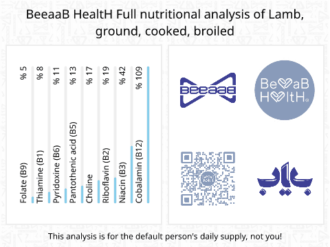 BeeaaB HealtH Analisi nutrizionale completa di Carne macinata di agnello brasata