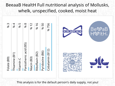 BeeaaB HealtH Analisi nutrizionale completa di Lumache di mare cotte a secco